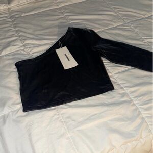 Pa Dnm leather crop top size M NWT